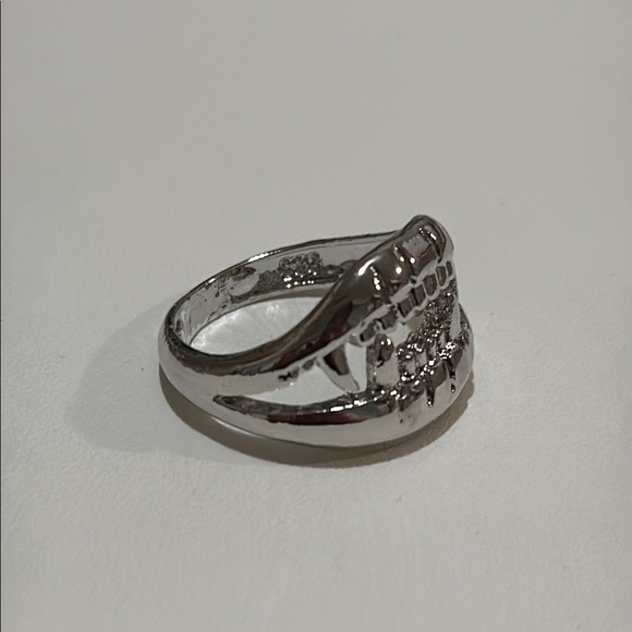 Silver Vampire Teeth Ring, 7 - Picture 2 of 2